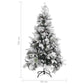 Kerstboom Met Led's, Dennenappels En Sneeuw 195 Cm Pvc En Pe