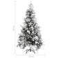 Kerstboom Met Led's, Dennenappels En Sneeuw 225 Cm Pvc En Pe