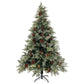 Kerstboom Met Led's En Dennenappels 150 Cm Pvc En Pe Groen Wit