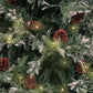 Kerstboom Met Led's En Dennenappels 150 Cm Pvc En Pe Groen Wit