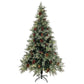 Kerstboom Met Led's En Dennenappels 195 Cm Pvc En Pe Groen Wit
