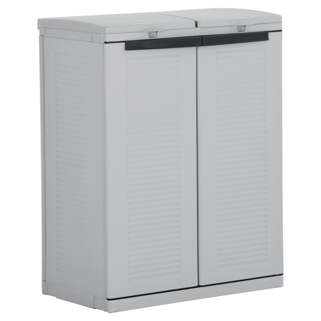 Vuilnisbakkast Eco 68X39X89 Cm Grijs En Zwart
