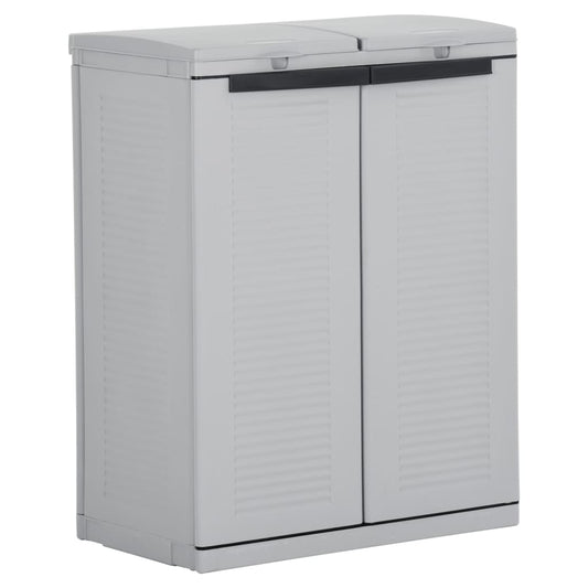 Vuilnisbakkast Eco 68X39X89 Cm Grijs En Zwart