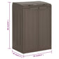 Vuilnisbak Met 2 Deuren 65X45X88 Cm Polypropeen Bruin