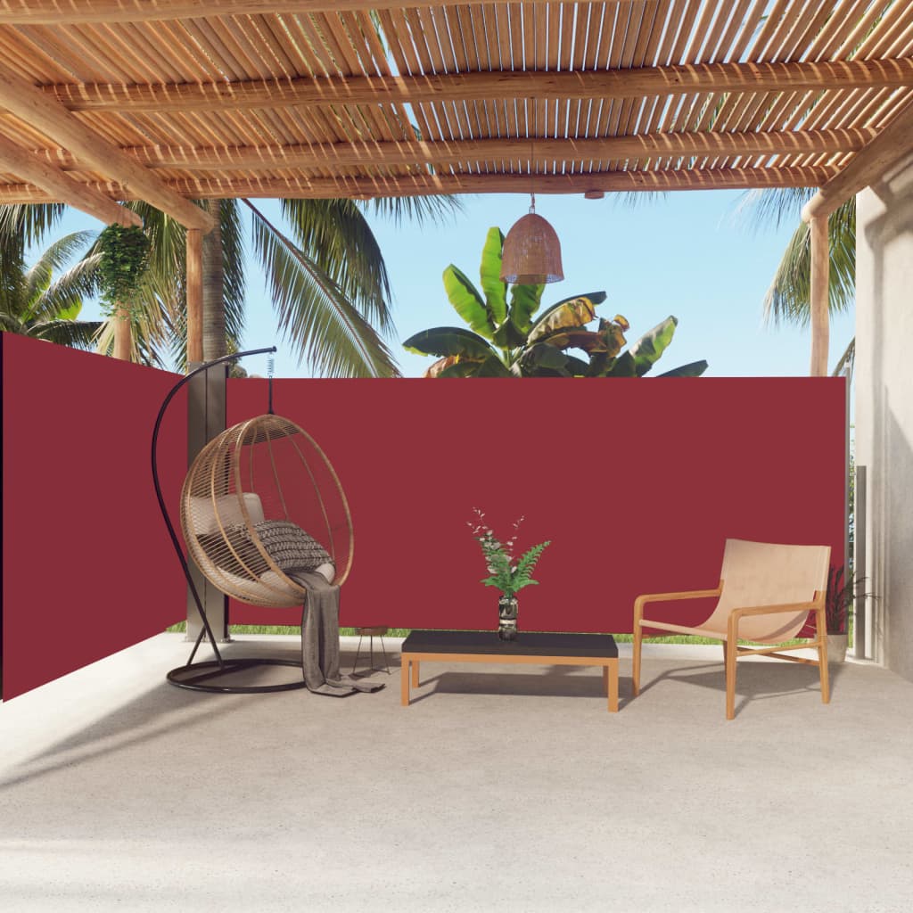 Windscherm Uittrekbaar 160X600 Cm Rood