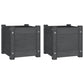 Plantenbakken 2 St 31X31X31 Cm Massief Grenenhout Grijs