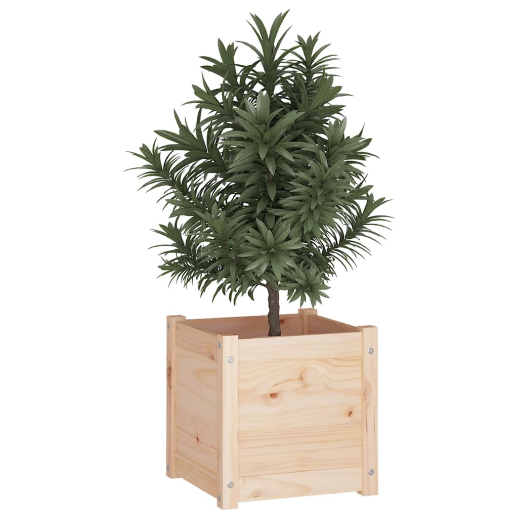 Plantenbakken 2 St 40X40X40 Cm Massief Grenenhout