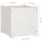 Plantenbakken 2 St 40X40X40 Cm Massief Grenenhout Wit