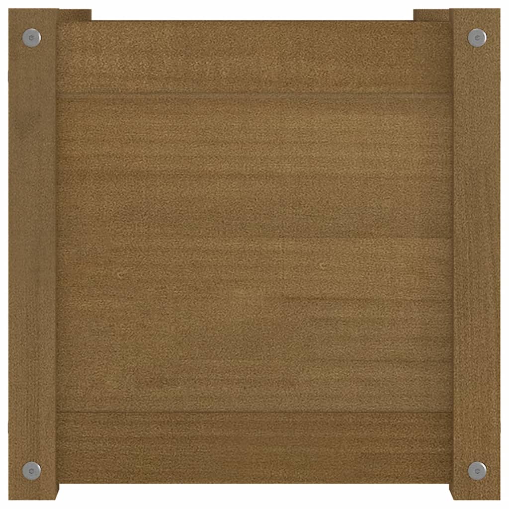 Plantenbak 40X40X40 Cm Massief Grenenhout Honingbruin