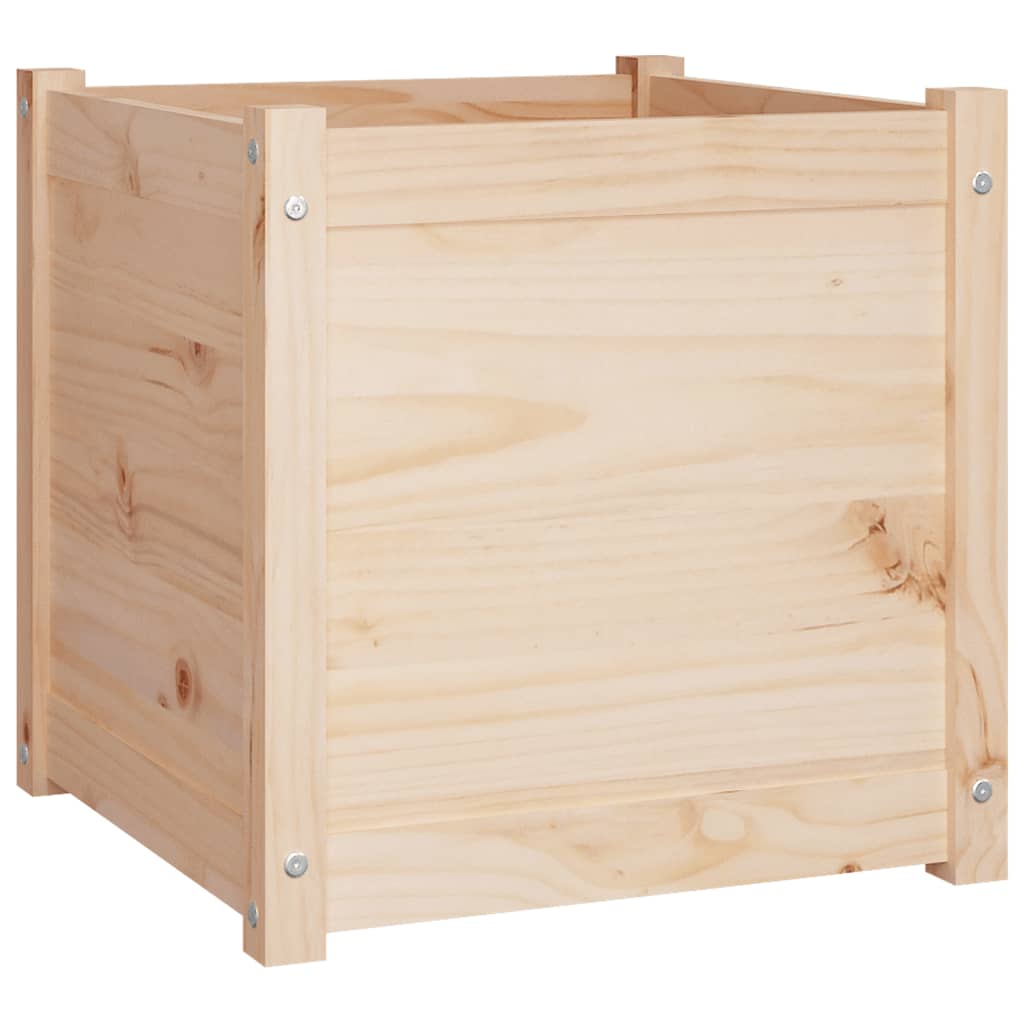Plantenbakken 2 St 50X50X50 Cm Massief Grenenhout