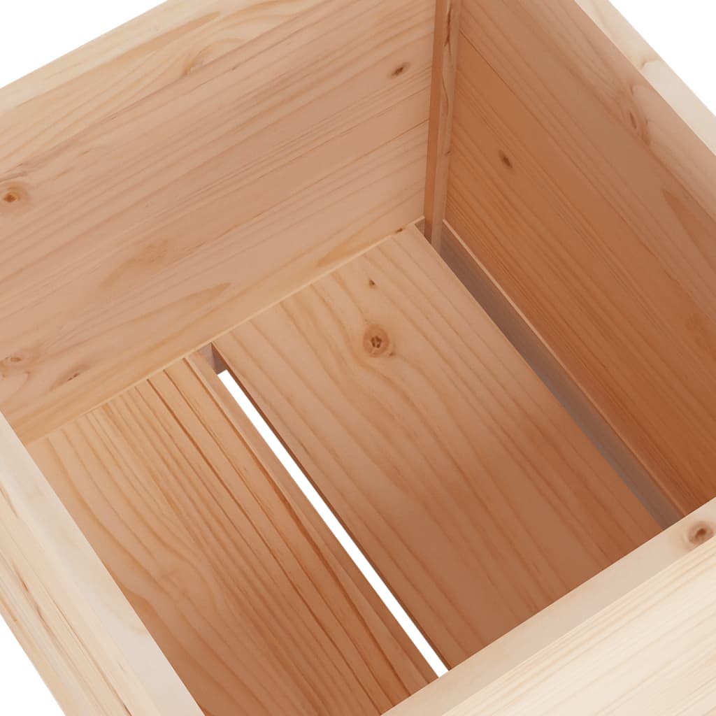 Plantenbakken 2 St 50X50X50 Cm Massief Grenenhout