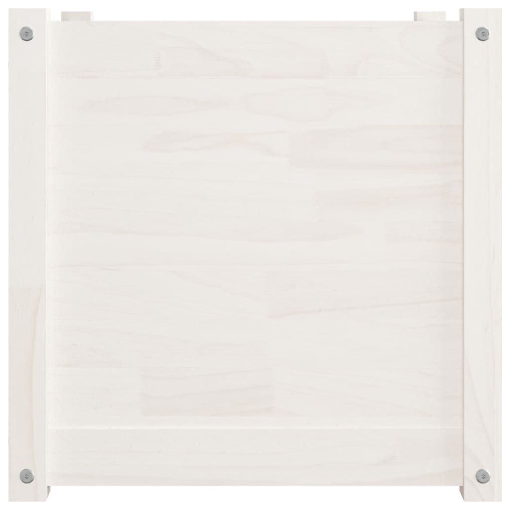 Plantenbak 50X50X50 Cm Massief Grenenhout Wit