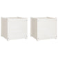 Plantenbakken 2 St 50X50X50 Cm Massief Grenenhout Wit