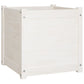 Plantenbakken 2 St 50X50X50 Cm Massief Grenenhout Wit
