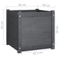 Plantenbakken 2 St 50X50X50 Cm Massief Grenenhout Grijs
