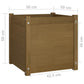 Plantenbak 50X50X50 Cm Massief Grenenhout Honingbruin