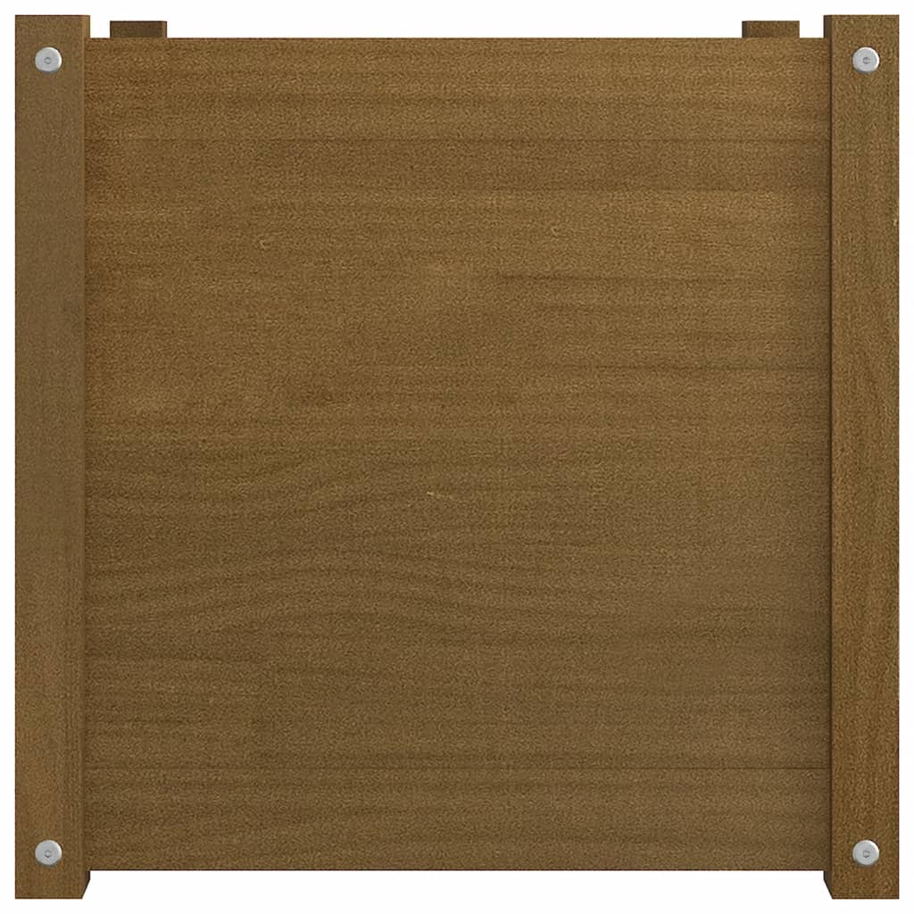 Plantenbakken 2 St 50X50X50 Cm Massief Grenenhout Honingbruin