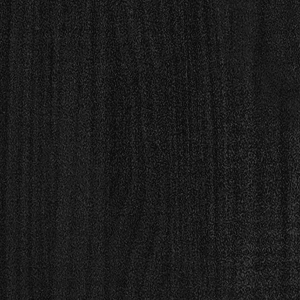 Plantenbakken 2 St 50X50X50 Cm Massief Grenenhout Zwart