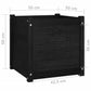 Plantenbakken 2 St 50X50X50 Cm Massief Grenenhout Zwart