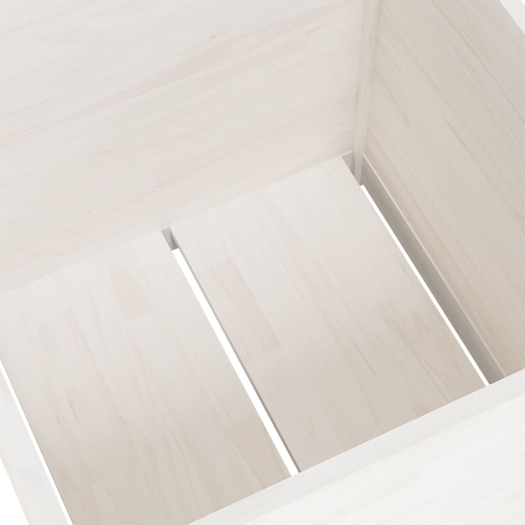 Plantenbak 60X60X60 Cm Massief Grenenhout Wit
