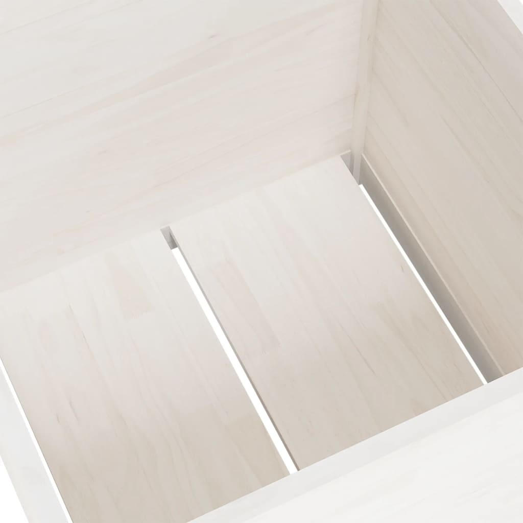Plantenbakken 2 St 60X60X60 Cm Massief Grenenhout Wit