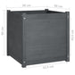 Plantenbak 60X60X60 Cm Massief Grenenhout Grijs