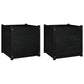 Plantenbakken 2 St 60X60X60 Cm Massief Grenenhout Zwart