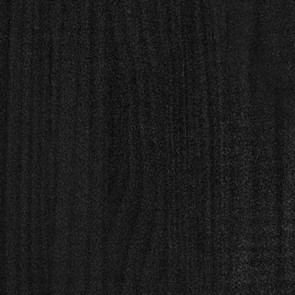 Plantenbakken 2 St 60X60X60 Cm Massief Grenenhout Zwart