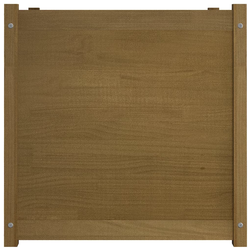 Plantenbak 70X70X70 Cm Massief Grenenhout Honingbruin