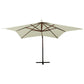 Zweefparasol Met Houten Paal 300 Cm Zandwit
