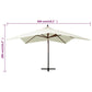 Zweefparasol Met Houten Paal 300 Cm Zandwit