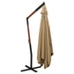 Zweefparasol Met Houten Paal 300 Cm Taupe