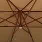 Zweefparasol Met Houten Paal 300 Cm Taupe