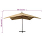Zweefparasol Met Houten Paal 300 Cm Taupe