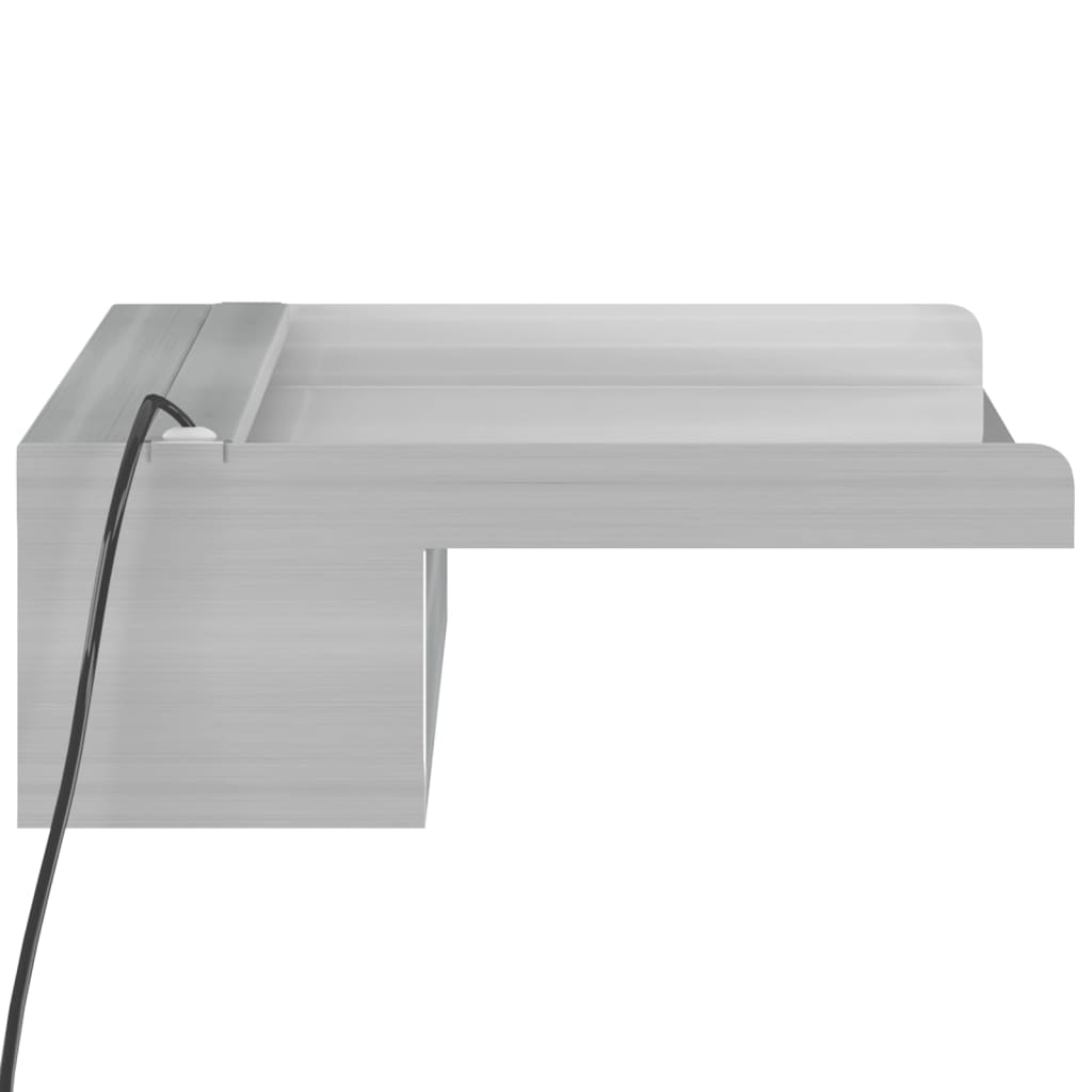 Watervaloverlaat Met Rgb Led's 45 Cm Roestvrij Staal