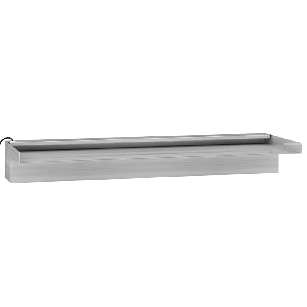Watervaloverlaat Met Rgb Led's 60 Cm Roestvrij Staal