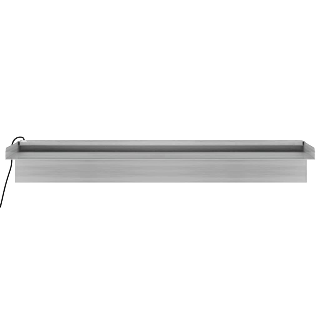 Watervaloverlaat Met Rgb Led's 60 Cm Roestvrij Staal
