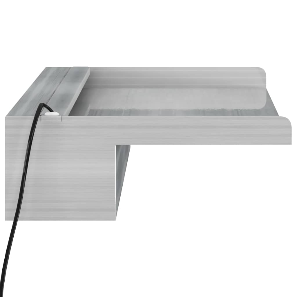 Watervaloverlaat Met Rgb Led's 60 Cm Roestvrij Staal