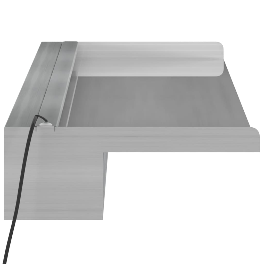 Watervaloverlaat Met Rgb Led's 108 Cm Roestvrij Staal