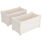 Plantenbakken 2 St 60X31X31 Cm Massief Grenenhout Wit