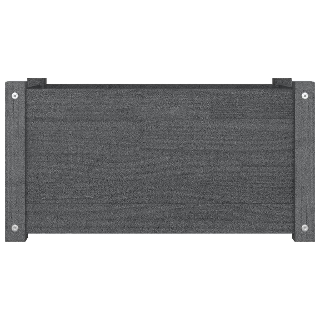 Plantenbak 60X31X31 Cm Massief Grenenhout Grijs