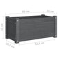 Plantenbak 60X31X31 Cm Massief Grenenhout Grijs