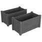 Plantenbakken 2 St 60X31X31 Cm Massief Grenenhout Grijs