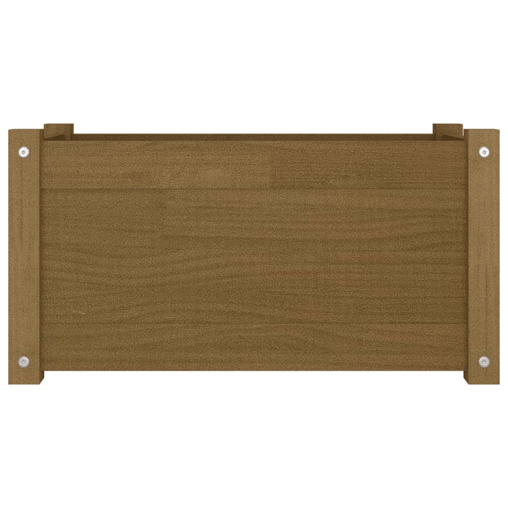 Plantenbak 60X31X31 Cm Massief Grenenhout Honingbruin