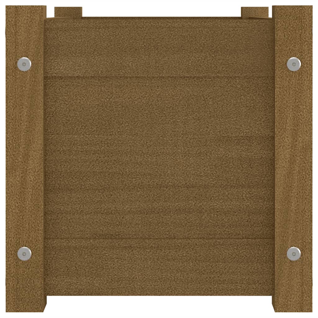 Plantenbak 60X31X31 Cm Massief Grenenhout Honingbruin