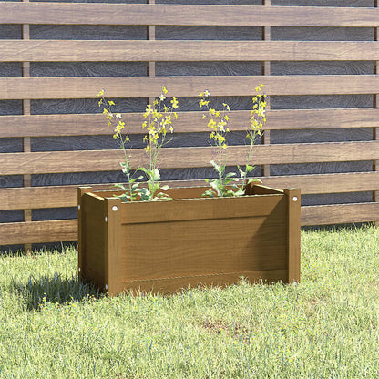 Plantenbak 60X31X31 Cm Massief Grenenhout Honingbruin