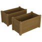 Plantenbakken 2 St 60X31X31 Cm Massief Grenenhout Honingbruin