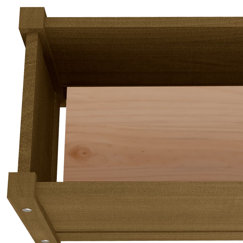 Plantenbakken 2 St 60X31X31 Cm Massief Grenenhout Honingbruin