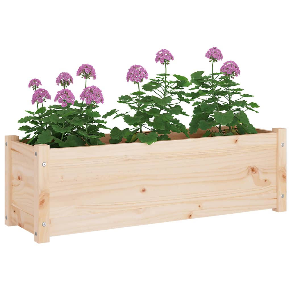 Plantenbak 100X31X31 Cm Massief Grenenhout