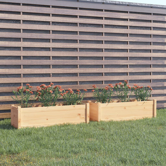 Plantenbakken 2 St 100X31X31 Cm Massief Grenenhout